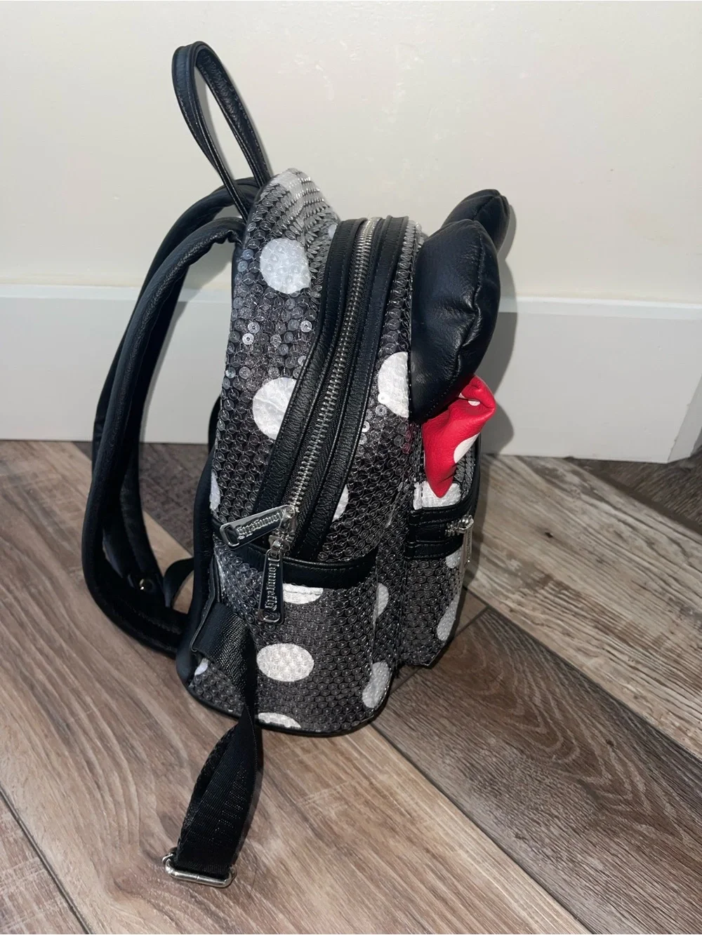 Disney & Loungefly Minnie Mouse Sequined Dot Mini Backpack
